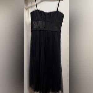 BCBGMaxAzria Oly Tiered Ruffle Tulle Evening Gown